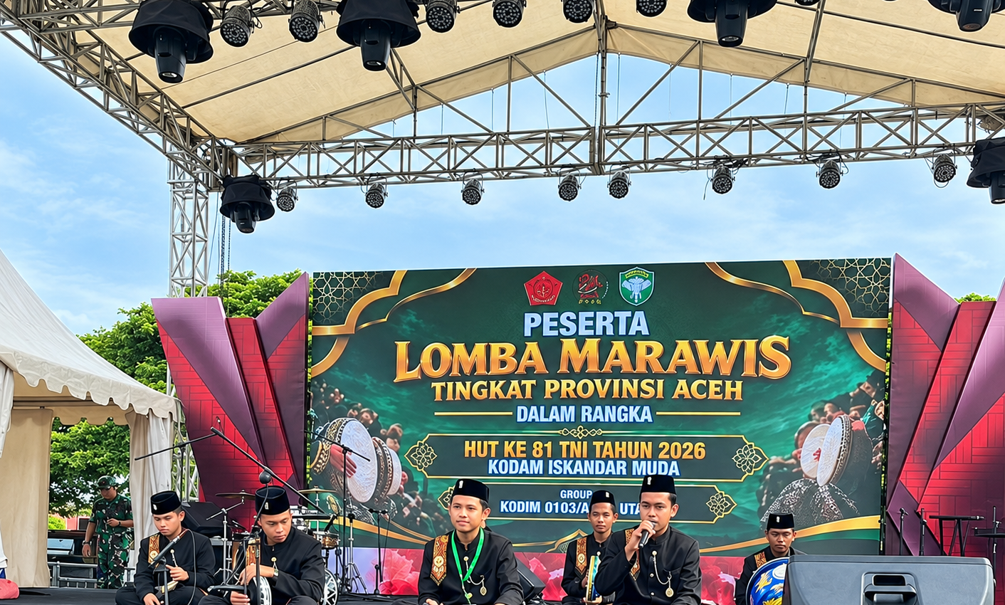 Santri DATAQU Imam Syafi’i Wakili KODIM 0103 ACEH UTARA Ikuti Lomba Marawis Tingkat Provinsi Aceh